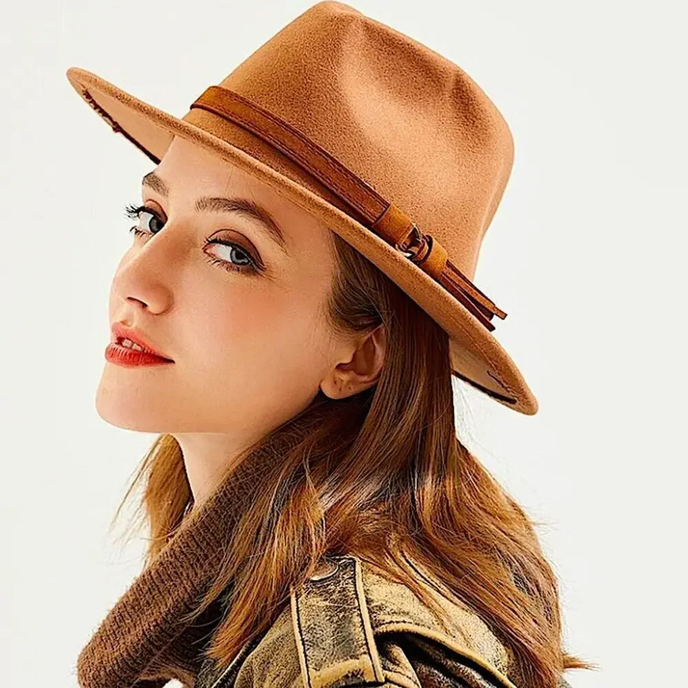Fedora Brown Hat Unisex Classy Chic Men Women